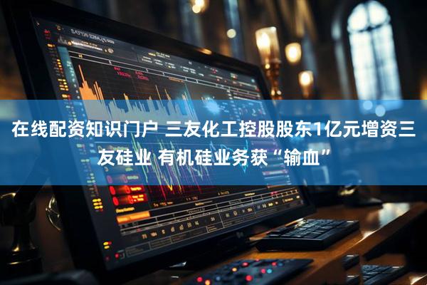 在线配资知识门户 三友化工控股股东1亿元增资三友硅业 有机硅业务获“输血”